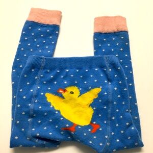 Baby Boden 18-24months Duck Stretch Leggings Stretch Pants Blue Yellow Polka Dot